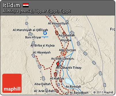Shaded Relief Map of Itlīdim