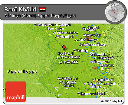 Physical Panoramic Map of Banī Khālid