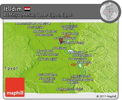 Physical Panoramic Map of Itlīdim