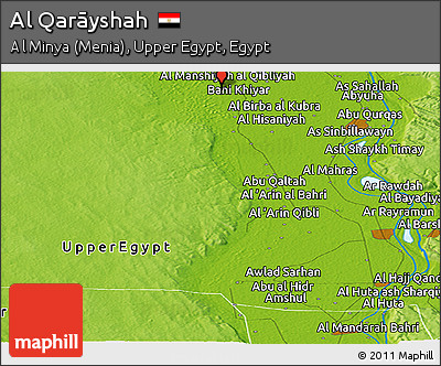 Physical Panoramic Map of Al Qarāyshah