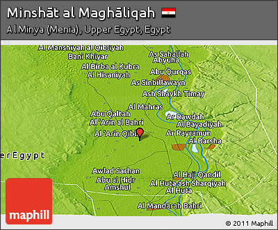 Physical Panoramic Map of Minshāt Al Maghāliqah