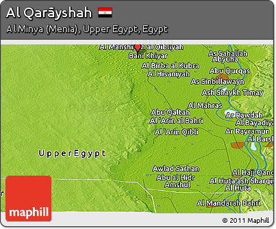 Physical Panoramic Map of Al Qarāyshah