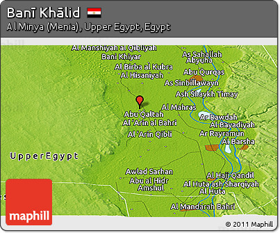 Physical Panoramic Map of Banī Khālid