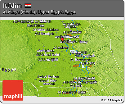 Physical Panoramic Map of Itlīdim