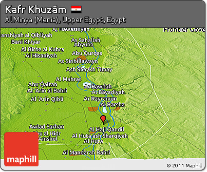 Physical Panoramic Map of Kafr Khuzām