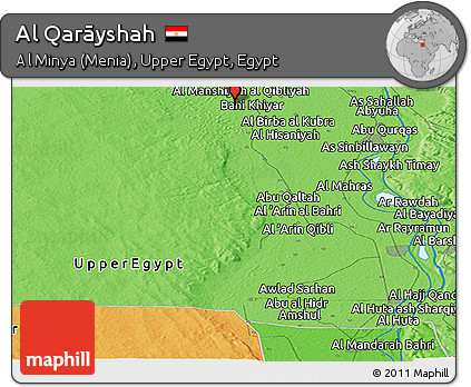 Political Panoramic Map of Al Qarāyshah