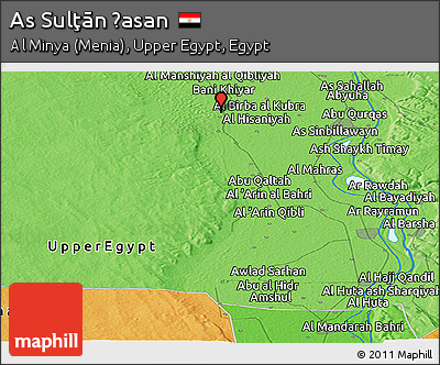 Political Panoramic Map of As Sulţān Ḩasan