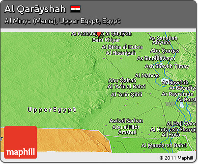 Political Panoramic Map of Al Qarāyshah