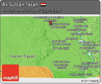 Political Panoramic Map of As Sulţān Ḩasan