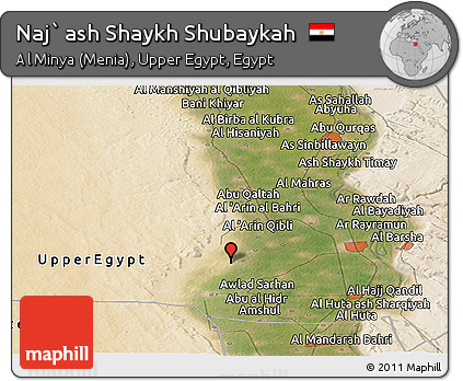 Satellite Panoramic Map of Naj` Ash Shaykh Shubaykah