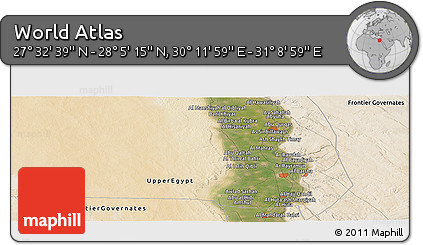 Satellite Panoramic Map of the Area around 27° 48' 57" N, 30° 40' 29" E