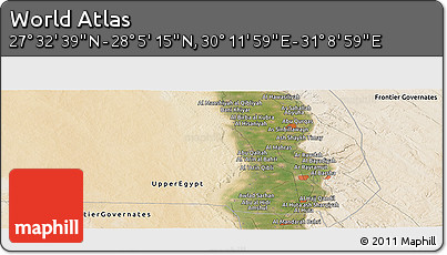 Satellite Panoramic Map of the Area around 27° 48' 57" N, 30° 40' 29" E