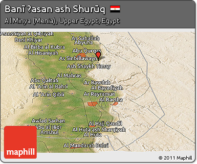 Satellite Panoramic Map of Banī Ḩasan Ash Shurūq