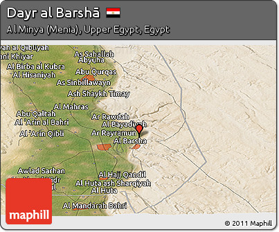 Satellite Panoramic Map of Dayr Al Barshā