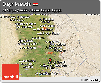Satellite Panoramic Map of Dayr Mawās