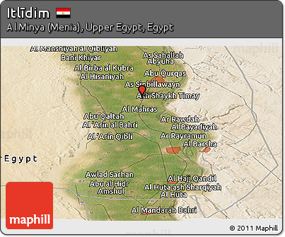 Satellite Panoramic Map of Itlīdim