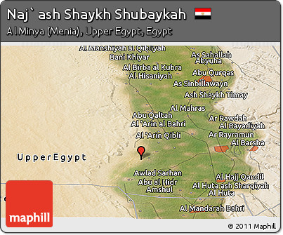 Satellite Panoramic Map of Naj` Ash Shaykh Shubaykah