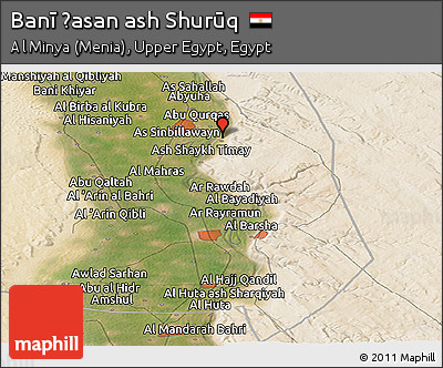 Satellite Panoramic Map of Banī Ḩasan Ash Shurūq