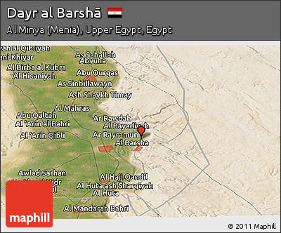 Satellite Panoramic Map of Dayr Al Barshā
