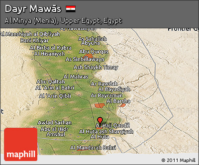 Satellite Panoramic Map of Dayr Mawās