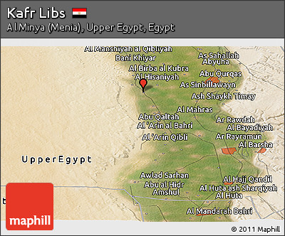 Satellite Panoramic Map of Kafr Libs