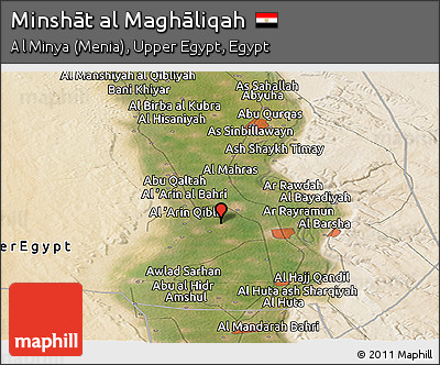 Satellite Panoramic Map of Minshāt Al Maghāliqah