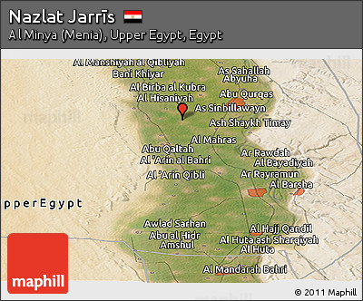 Satellite Panoramic Map of Nazlat Jarrīs