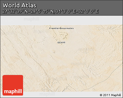 Satellite 3D Map of the Area around 27° 48' 57" N, 31° 31' 29" E