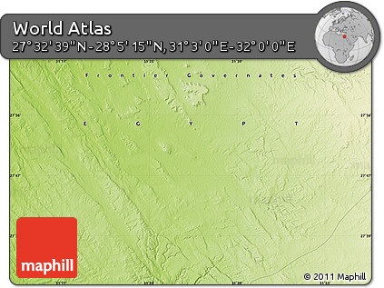 Physical Map of the Area around 27° 48' 57" N, 31° 31' 29" E