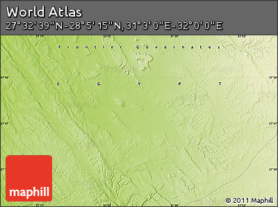 Physical Map of the Area around 27° 48' 57" N, 31° 31' 29" E