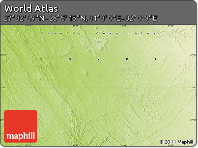 Physical Map of the Area around 27° 48' 57" N, 31° 31' 29" E