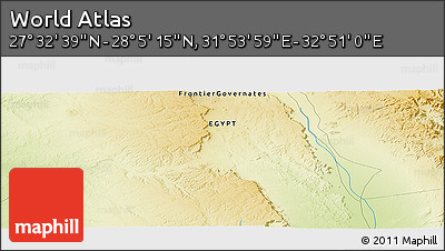 Physical Panoramic Map of the Area around 27° 48' 57" N, 32° 22' 30" E