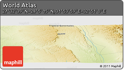 Physical Panoramic Map of the Area around 27° 48' 57" N, 32° 22' 30" E