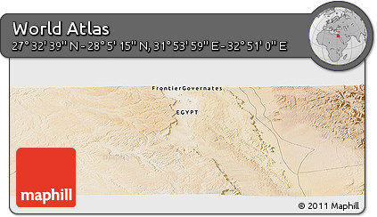Satellite Panoramic Map of the Area around 27° 48' 57" N, 32° 22' 30" E