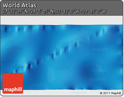 Physical 3D Map of the Area around 27° 48' 57" N, 32° 13' 30" W