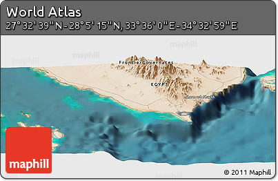 Satellite Panoramic Map of the Area around 27° 48' 57" N, 34° 4' 30" E