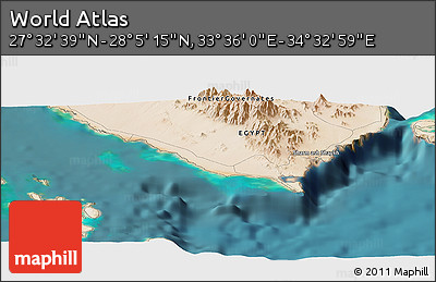 Satellite Panoramic Map of the Area around 27° 48' 57" N, 34° 4' 30" E