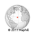 Outline Map of the Area around 27° 48' 57" N, 35° 37' 30" W, rectangular outline