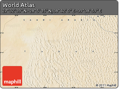 Satellite Map of the Area around 27° 48' 57" N, 39° 10' 29" E