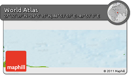 Physical Panoramic Map of the Area around 27° 48' 57" N, 49° 22' 30" E