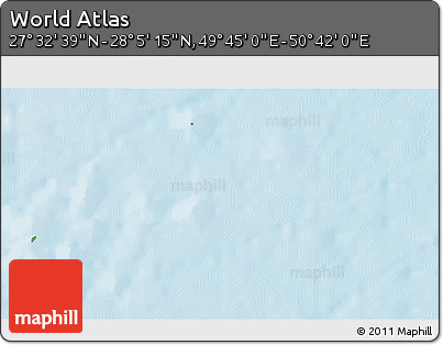 Physical 3D Map of the Area around 27° 48' 57" N, 50° 13' 30" E