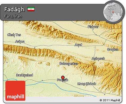 Physical 3D Map of Fadāgh