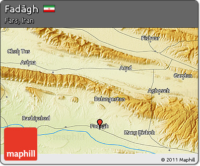 Physical 3D Map of Fadāgh