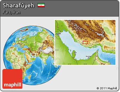 Physical Location Map of Sharafūyeh