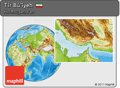 Physical Location Map of Tīr Bū'īyeh
