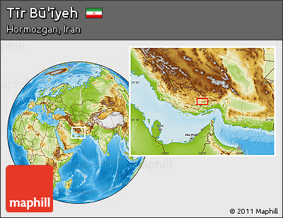 Physical Location Map of Tīr Bū'īyeh