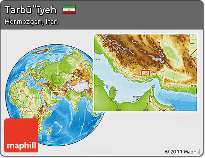 Physical Location Map of Tarbū”īyeh
