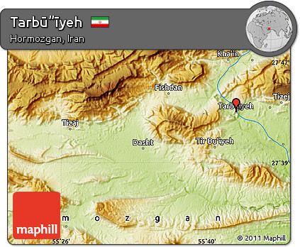 Physical Map of Tarbū”īyeh