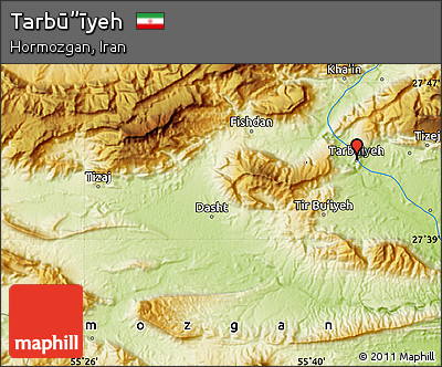 Physical Map of Tarbū”īyeh