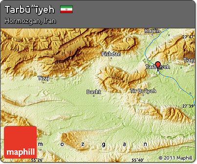 Physical Map of Tarbū”īyeh